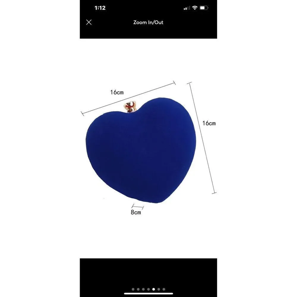 Blue Heart Purse handbag